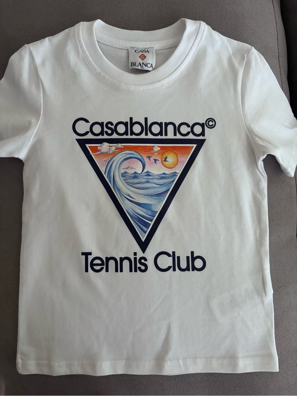 Casablanca Kids White Tennis Club Graphic Tee